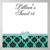 KRWブルージュエルハートスウィート16オートグラフポスター ポスター (正面)