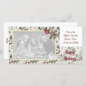 KRWホリーフレームカスタムホリデーフォトカード シーズンカード (正面/裏面)