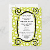 KRWライムサークルカスタム招待状 インビテーションポストカード (正面/裏面)