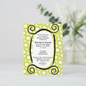 KRWライムサークルカスタム招待状 インビテーションポストカード (スタンド正面)