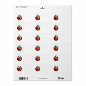 KRWラブリーオーナメントとホリー空白の住所 シール (フルシート)