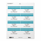 KRWレトロブルーカスタムダイヤモンド出荷ラベル ラベル (フルシート)