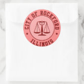 KRWロックフォードピーチ野球チーム ラウンドシール (バッグ)