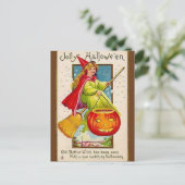 KRWヴィンテージすてきハロウィーン魔女 シーズンポストカード (スタンド正面)