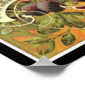 KRWヴィンテージインペリアルプラムフルーツクラートラベル ポスター (角)