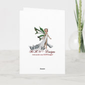 KRWヴィンテージガールと雪だるまカードカスタマイズ-  シーズンカード (裏面)