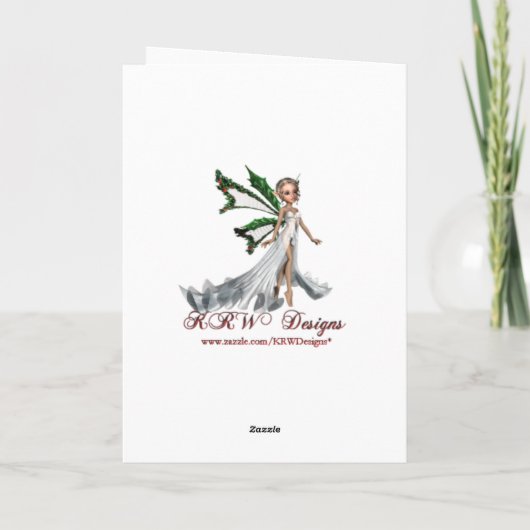 KRWヴィンテージガールと雪だるまカードカスタマイズ-  シーズンカード (裏面)