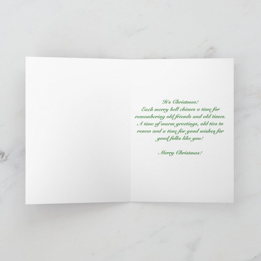 KRWヴィンテージガールと雪だるまカードカスタマイズ-  シーズンカード (内部)