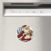 KRWヴィンテージサンタとテディのクリスマスマグネット マグネット (インサイチュ (食洗機))