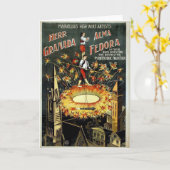 KRWヴィンテージサーカスポスターカードカスタマイズ-  カード (黄色い花)