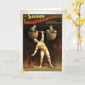 KRWヴィンテージサーカスポスターカード カード (黄色い花)