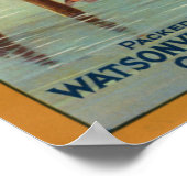 KRWヴィンテージダイビングガールApple Fruit Crateラベル ポスター (角)