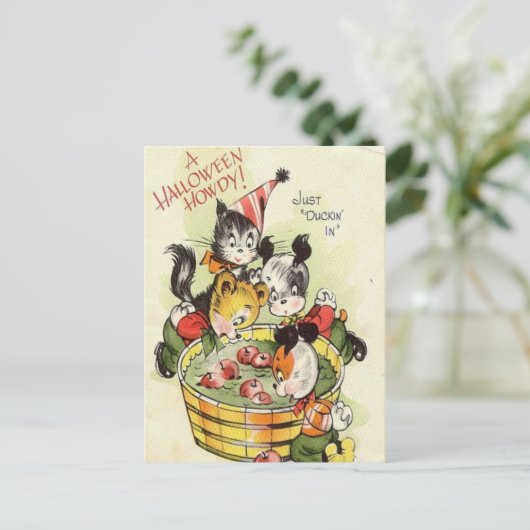 KRWヴィンテージハロウィンハウディかわいい シーズンポストカード (スタンド正面)