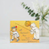 KRWヴィンテージハロウィーンの子ども ポストカード (スタンド正面)