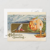 KRWヴィンテージハロウィーンネズミ ポストカード (正面/裏面)