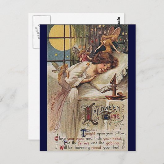 KRWヴィンテージハロウィーン時間はがき ポストカード (正面/裏面)