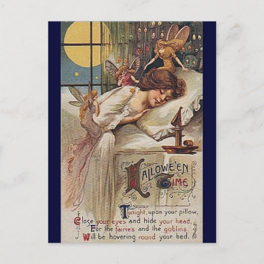 KRWヴィンテージハロウィーン時間はがき ポストカード (正面)