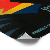 KRWヴィンテージ午前中の裁判官のルースターグレープフルーツのラベル ポスター (角)