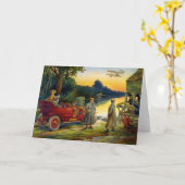 KRWヴィンテージ自動車1910 カード (黄色い花)