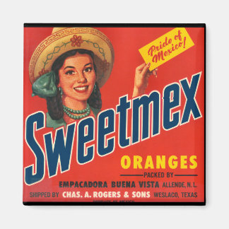 KRWヴィンテージSweet-Mex Orange Crateラベルマグネット マグネット