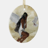 KRW天使および鳩の感動的なオーナメント セラミックオーナメント (右)