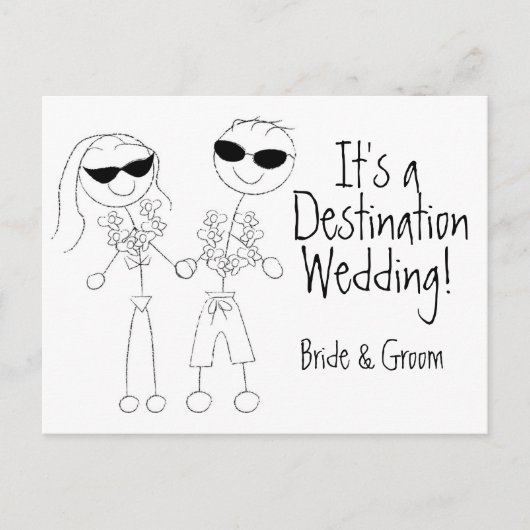 KRW宛先の結婚式カードを保存 案内ポストカード (正面)