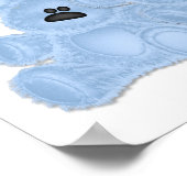 KRW彼らは男の子ツインブルーベアーズシャワーのバナー ポスター (角)