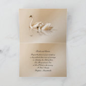 KRW愛白鳥のカスタムの結婚式招待状 招待状 (内部)