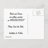 KRW新郎新婦Save the Date カスタムはがき 案内ポストカード (裏面)