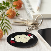 KRW映画ポップコーンかわいいキーチェーン キーホルダー (側面)