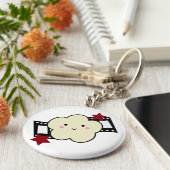 KRW映画ポップコーンかわいいキーチェーン キーホルダー (側面)