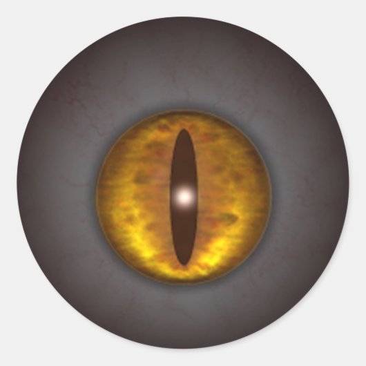 KRW猫の目の不気味なハロウィーン ラウンドシール (正面)