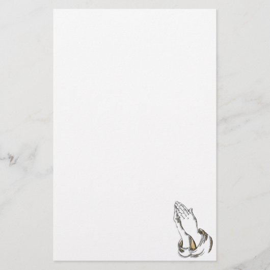 KRW祈る手の文房具 便箋 (正面)