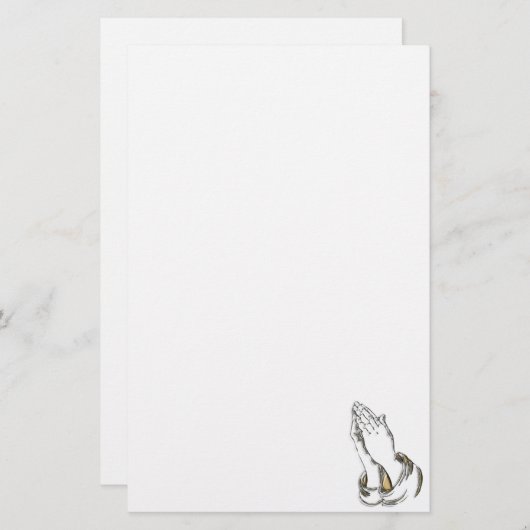 KRW祈る手の文房具 便箋 (正面/裏面)