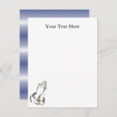 KRW祈's Hands 4.25x5.5 Blue カスタム Revitation 招待状 (正面/裏面)