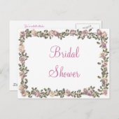 KRW縁どフローラカスタムブライダルシャワー招待 インビテーションポストカード (正面/裏面)