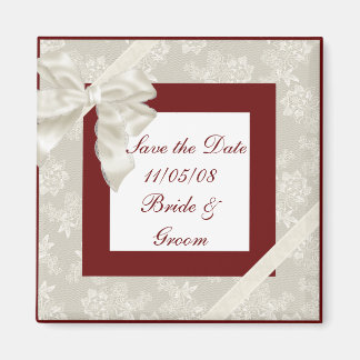 KRW赤と白カスタム保存日結婚値 マグネット