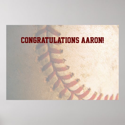 KRW野球バー（ユダヤ教の）バル・ミツバーオートグラフ記念ポスター ポスター (正面)