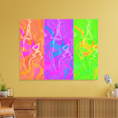 KRW電気ファンク抽象芸術アートトリプチキャンバス キャンバスプリント (インサイチュ (リビング))