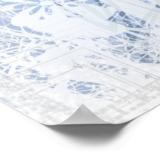 KRW グランジ in Blue Take 2 Poster ポスター (角)