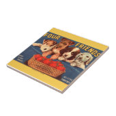 KRW 4の友人のヴィンテージのトマトの木枠のラベル タイル (側面)