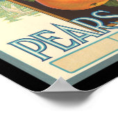 KRW Embarcadero Pears Vintage Crate Label ポスター (角)