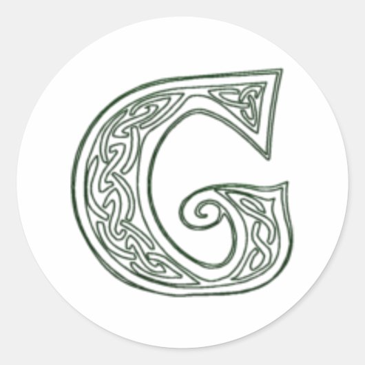 KRW - G - Celtic Monogram Seal ラウンドシール (正面)