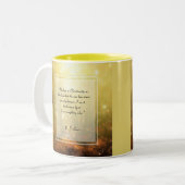 KRW Iはキリスト教の引用文で信じます ツートーンマグカップ (正面左)