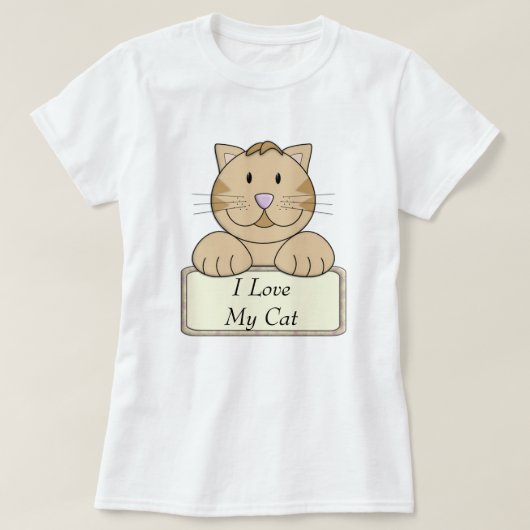 KRW I愛私の猫 Tシャツ (デザイン正面)