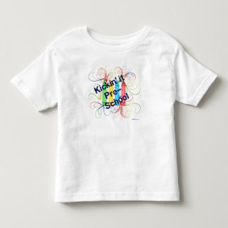 KRW Kickinそれは幼稚園グランジクレヨンで彩色します トドラーTシャツ