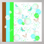 KRW KTのバタフライアートポップ・アートのファンタジーポスター ポスター (正面)