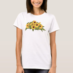 KRW Ladieのヒマワリのワイシャツ Tシャツ