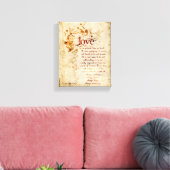 KRW Love is Patient Corinthiansバイブル引用文アート キャンバスプリント (インサイチュ (リビング))