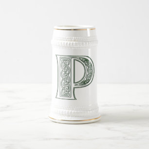 KRW - P -ケルト族のモノグラムのなステイン ビールジョッキ